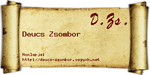 Deucs Zsombor névjegykártya